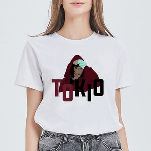 Women House of Paper Print T-shirt La Casa De Papel Tees NAIROBI Tshirt Lively Lovely T shirt Fashion Graphic Tee Shirt Female