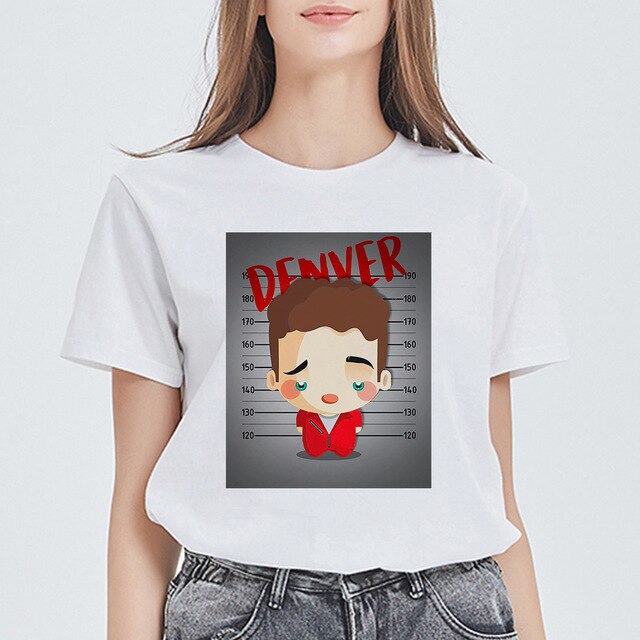 Women House of Paper Print T-shirt La Casa De Papel Tees NAIROBI Tshirt Lively Lovely T shirt Fashion Graphic Tee Shirt Female