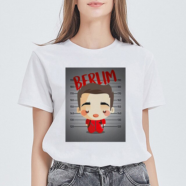 Women House of Paper Print T-shirt La Casa De Papel Tees NAIROBI Tshirt Lively Lovely T shirt Fashion Graphic Tee Shirt Female