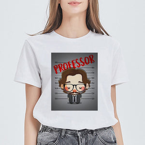 Women House of Paper Print T-shirt La Casa De Papel Tees NAIROBI Tshirt Lively Lovely T shirt Fashion Graphic Tee Shirt Female