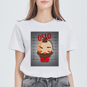 Women House of Paper Print T-shirt La Casa De Papel Tees NAIROBI Tshirt Lively Lovely T shirt Fashion Graphic Tee Shirt Female