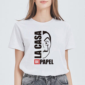 Women House of Paper Print T-shirt La Casa De Papel Tees NAIROBI Tshirt Lively Lovely T shirt Fashion Graphic Tee Shirt Female