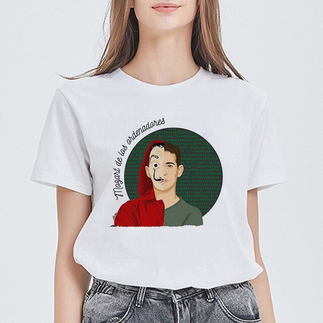 Women House of Paper Print T-shirt La Casa De Papel Tees NAIROBI Tshirt Lively Lovely T shirt Fashion Graphic Tee Shirt Female