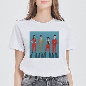 Women House of Paper Print T-shirt La Casa De Papel Tees NAIROBI Tshirt Lively Lovely T shirt Fashion Graphic Tee Shirt Female