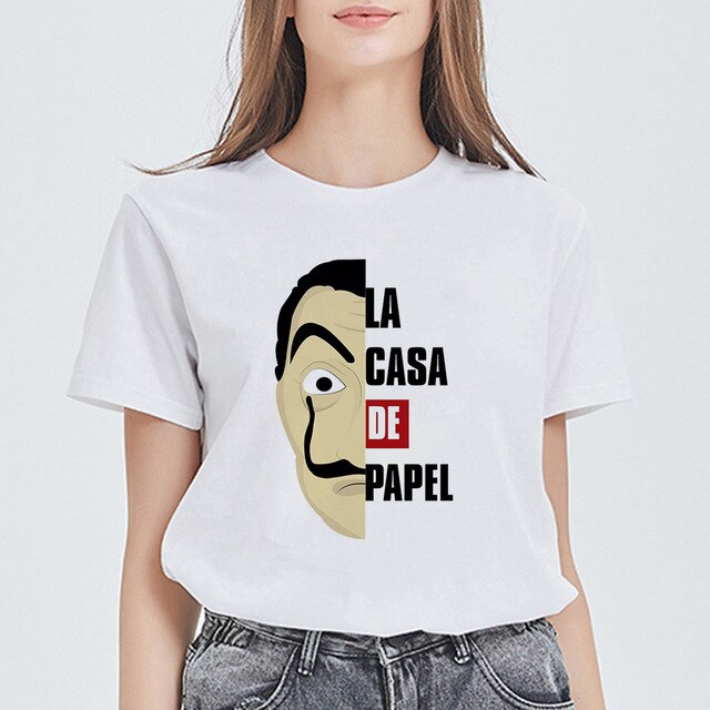 Women House of Paper Print T-shirt La Casa De Papel Tees NAIROBI Tshirt Lively Lovely T shirt Fashion Graphic Tee Shirt Female