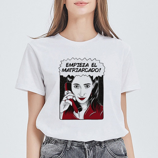 Women House of Paper Print T-shirt La Casa De Papel Tees NAIROBI Tshirt Lively Lovely T shirt Fashion Graphic Tee Shirt Female
