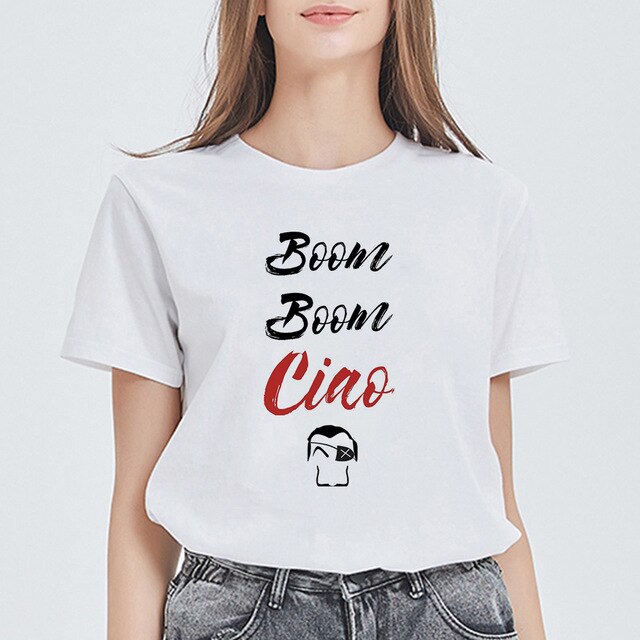 Women House of Paper Print T-shirt La Casa De Papel Tees NAIROBI Tshirt Lively Lovely T shirt Fashion Graphic Tee Shirt Female