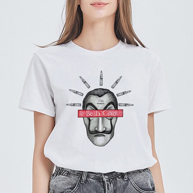 Women House of Paper Print T-shirt La Casa De Papel Tees NAIROBI Tshirt Lively Lovely T shirt Fashion Graphic Tee Shirt Female