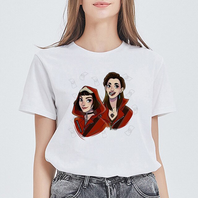 Women House of Paper Print T-shirt La Casa De Papel Tees NAIROBI Tshirt Lively Lovely T shirt Fashion Graphic Tee Shirt Female