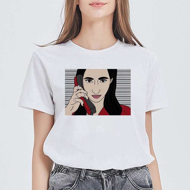 Women House of Paper Print T-shirt La Casa De Papel Tees NAIROBI Tshirt Lively Lovely T shirt Fashion Graphic Tee Shirt Female