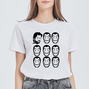 Women House of Paper Print T-shirt La Casa De Papel Tees NAIROBI Tshirt Lively Lovely T shirt Fashion Graphic Tee Shirt Female