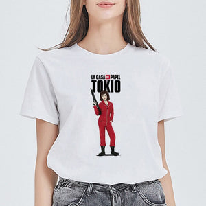 Women House of Paper Print T-shirt La Casa De Papel Tees NAIROBI Tshirt Lively Lovely T shirt Fashion Graphic Tee Shirt Female