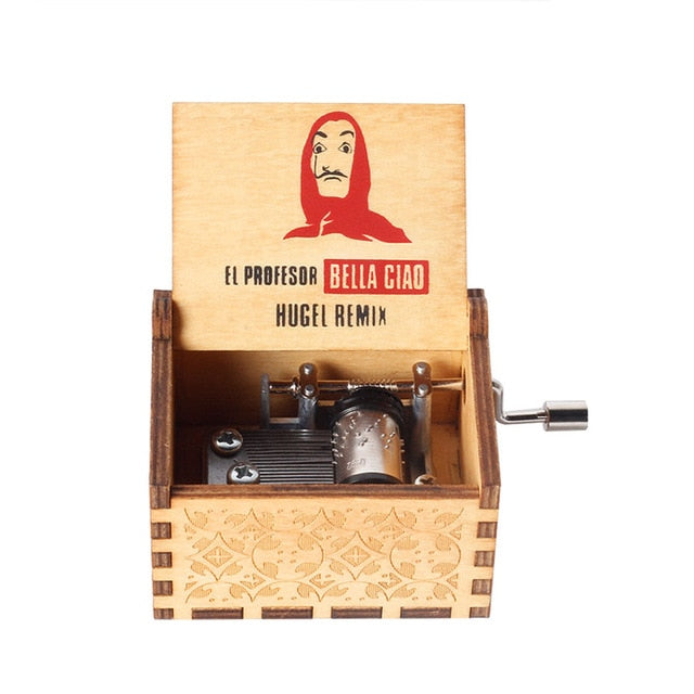 Newest color print The Paper House La Casa De Papel Music Box Bella Ciao Music Box Hand Crank Musical Box Toy Casket Decoration