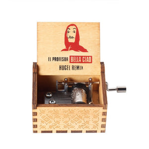 Newest color print The Paper House La Casa De Papel Music Box Bella Ciao Music Box Hand Crank Musical Box Toy Casket Decoration