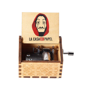 Newest color print The Paper House La Casa De Papel Music Box Bella Ciao Music Box Hand Crank Musical Box Toy Casket Decoration