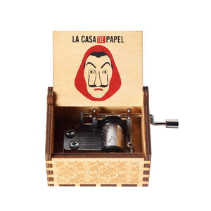 Newest color print The Paper House La Casa De Papel Music Box Bella Ciao Music Box Hand Crank Musical Box Toy Casket Decoration