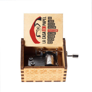 Newest color print The Paper House La Casa De Papel Music Box Bella Ciao Music Box Hand Crank Musical Box Toy Casket Decoration