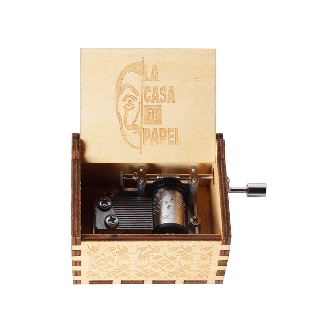 Newest color print The Paper House La Casa De Papel Music Box Bella Ciao Music Box Hand Crank Musical Box Toy Casket Decoration
