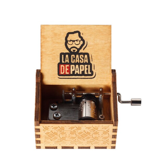 Newest color print The Paper House La Casa De Papel Music Box Bella Ciao Music Box Hand Crank Musical Box Toy Casket Decoration