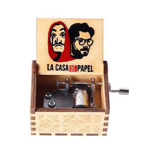 Newest color print The Paper House La Casa De Papel Music Box Bella Ciao Music Box Hand Crank Musical Box Toy Casket Decoration