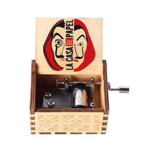 Newest color print The Paper House La Casa De Papel Music Box Bella Ciao Music Box Hand Crank Musical Box Toy Casket Decoration