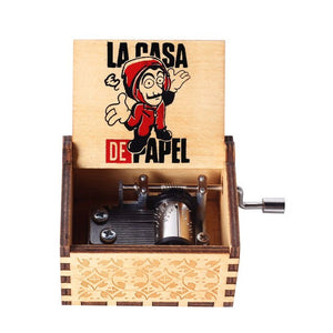 Newest color print The Paper House La Casa De Papel Music Box Bella Ciao Music Box Hand Crank Musical Box Toy Casket Decoration