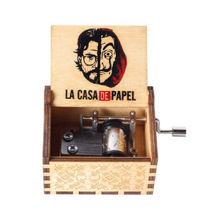 Newest color print The Paper House La Casa De Papel Music Box Bella Ciao Music Box Hand Crank Musical Box Toy Casket Decoration