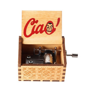 Newest color print The Paper House La Casa De Papel Music Box Bella Ciao Music Box Hand Crank Musical Box Toy Casket Decoration