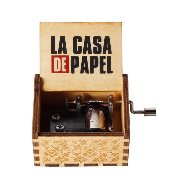 Newest color print The Paper House La Casa De Papel Music Box Bella Ciao Music Box Hand Crank Musical Box Toy Casket Decoration