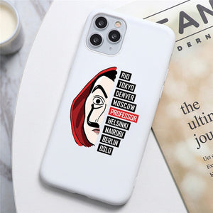 TV La Casa de papel Case For iPhone 11 Pro Max 5 5S SE 2 2020 10 X XS Max XR 6 6S 7 8 Plus Money Heist House Of Paper TPU Cover
