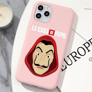 TV La Casa de papel Case For iPhone 11 Pro Max 5 5S SE 2 2020 10 X XS Max XR 6 6S 7 8 Plus Money Heist House Of Paper TPU Cover