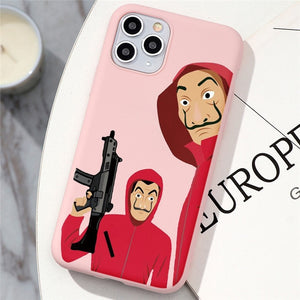 TV La Casa de papel Case For iPhone 11 Pro Max 5 5S SE 2 2020 10 X XS Max XR 6 6S 7 8 Plus Money Heist House Of Paper TPU Cover