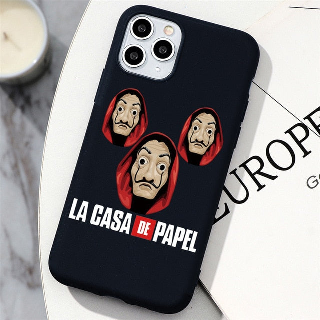TV La Casa de papel Case For iPhone 11 Pro Max 5 5S SE 2 2020 10 X XS Max XR 6 6S 7 8 Plus Money Heist House Of Paper TPU Cover