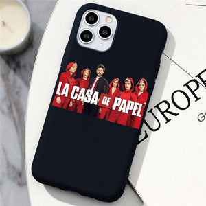 TV La Casa de papel Case For iPhone 11 Pro Max 5 5S SE 2 2020 10 X XS Max XR 6 6S 7 8 Plus Money Heist House Of Paper TPU Cover