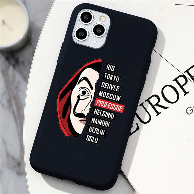 TV La Casa de papel Case For iPhone 11 Pro Max 5 5S SE 2 2020 10 X XS Max XR 6 6S 7 8 Plus Money Heist House Of Paper TPU Cover