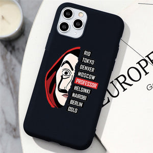 TV La Casa de papel Case For iPhone 11 Pro Max 5 5S SE 2 2020 10 X XS Max XR 6 6S 7 8 Plus Money Heist House Of Paper TPU Cover