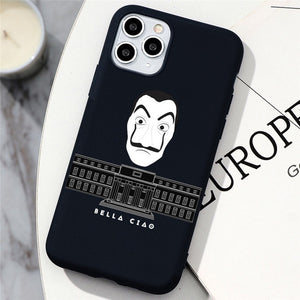 TV La Casa de papel Case For iPhone 11 Pro Max 5 5S SE 2 2020 10 X XS Max XR 6 6S 7 8 Plus Money Heist House Of Paper TPU Cover
