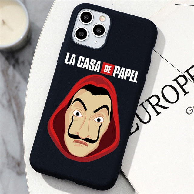 TV La Casa de papel Case For iPhone 11 Pro Max 5 5S SE 2 2020 10 X XS Max XR 6 6S 7 8 Plus Money Heist House Of Paper TPU Cover