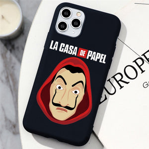 TV La Casa de papel Case For iPhone 11 Pro Max 5 5S SE 2 2020 10 X XS Max XR 6 6S 7 8 Plus Money Heist House Of Paper TPU Cover