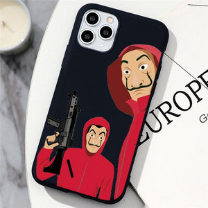 TV La Casa de papel Case For iPhone 11 Pro Max 5 5S SE 2 2020 10 X XS Max XR 6 6S 7 8 Plus Money Heist House Of Paper TPU Cover