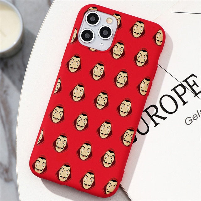 TV La Casa de papel Case For iPhone 11 Pro Max 5 5S SE 2 2020 10 X XS Max XR 6 6S 7 8 Plus Money Heist House Of Paper TPU Cover