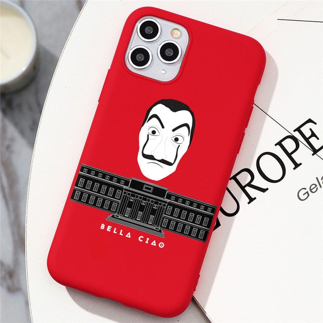 TV La Casa de papel Case For iPhone 11 Pro Max 5 5S SE 2 2020 10 X XS Max XR 6 6S 7 8 Plus Money Heist House Of Paper TPU Cover
