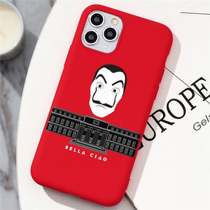 TV La Casa de papel Case For iPhone 11 Pro Max 5 5S SE 2 2020 10 X XS Max XR 6 6S 7 8 Plus Money Heist House Of Paper TPU Cover