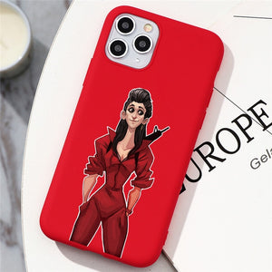 TV La Casa de papel Case For iPhone 11 Pro Max 5 5S SE 2 2020 10 X XS Max XR 6 6S 7 8 Plus Money Heist House Of Paper TPU Cover