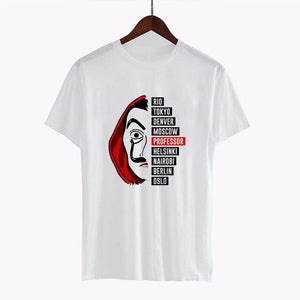 2020 La Casa De Papel woman T-shirt robbery Tees TV station BELLA CIAO woman streetwear paper house funny Harajuku top T-shirt