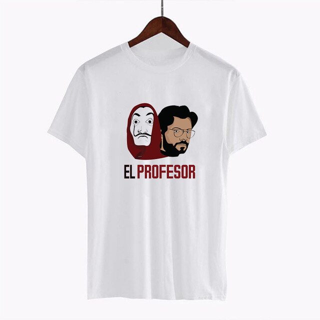 2020 La Casa De Papel woman T-shirt robbery Tees TV station BELLA CIAO woman streetwear paper house funny Harajuku top T-shirt