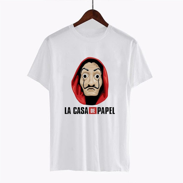 2020 La Casa De Papel woman T-shirt robbery Tees TV station BELLA CIAO woman streetwear paper house funny Harajuku top T-shirt