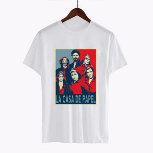 2020 La Casa De Papel woman T-shirt robbery Tees TV station BELLA CIAO woman streetwear paper house funny Harajuku top T-shirt