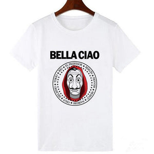 2020 La Casa De Papel woman T-shirt robbery Tees TV station BELLA CIAO woman streetwear paper house funny Harajuku top T-shirt