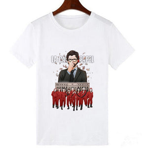 2020 La Casa De Papel woman T-shirt robbery Tees TV station BELLA CIAO woman streetwear paper house funny Harajuku top T-shirt